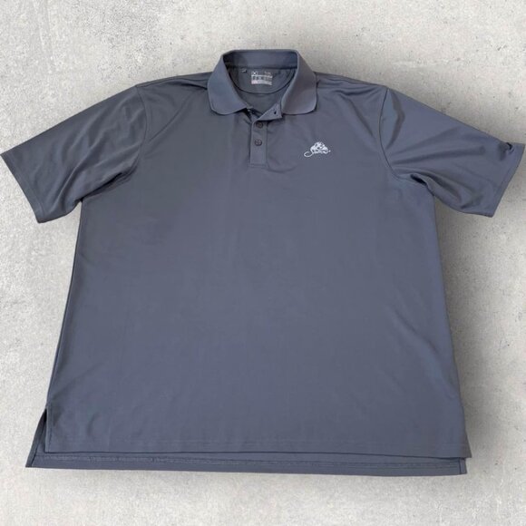 Under Armour Polo Golf Shirt Men’s Size XL Gray Loose Fit Heatgear Cowboy Logo - Picture 1 of 5